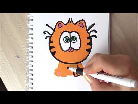 How To Draw Kitten Garfield смотреть онлайн