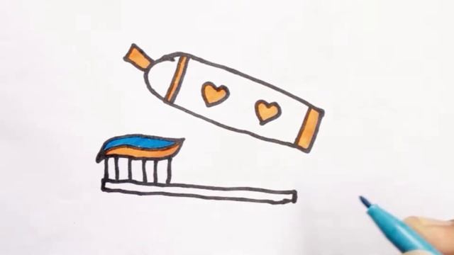 Draw a picture of Toothpaste and Brush, тіс пастасы суретін салу, ارسم صورة لمعجون الأسنان وفرشاة смотреть онлайн