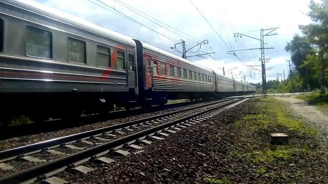 Электровозы ЧС7-047+ЧС7-167 с поездом 70Г "Москва-Чита" смотреть онлайн