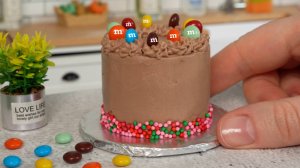 Супер Шоколадный Мини Торт Украшенный Конфетами m&m's 🤩 Мини Торт 🍰 Мини Кухня 😍