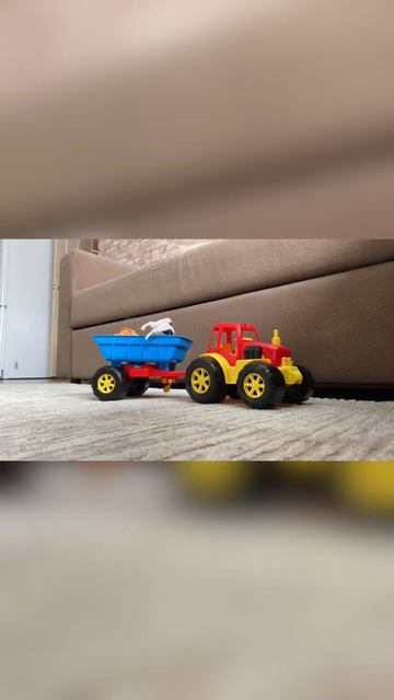 Синий трактор катает животных в телеге под веселую музыку смотреть онлайн