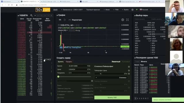 Покупаем монету YODA - X на бирже 50x.com