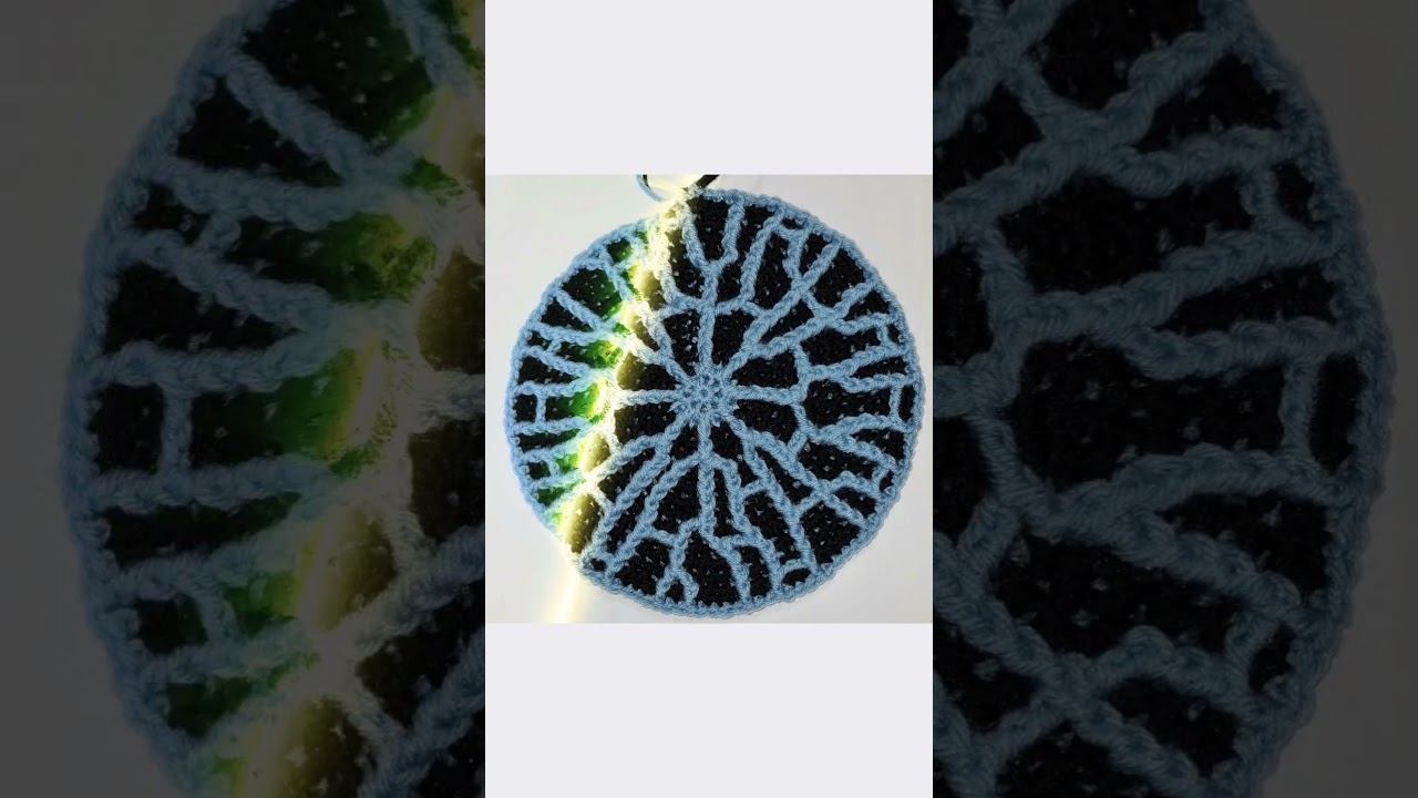 Вязание крючком, эксперимент: плотный двойной узор + рельефные столбики