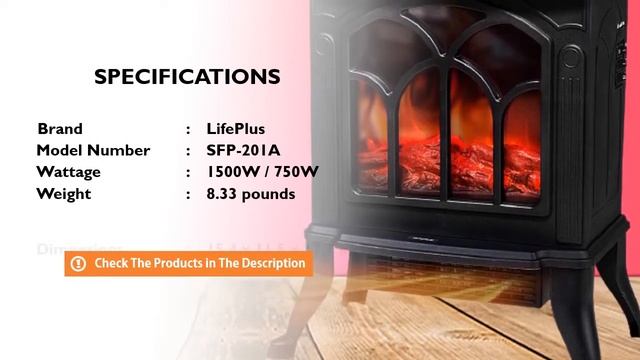 LifePlus Electric Fireplace Stoves with 3D Realistic Flame Effects - Best Electric Fireplace 2021 смотреть онлайн