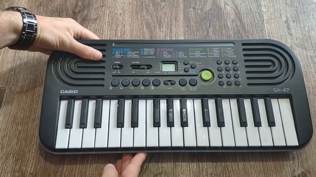 ОБЗОР ОТЛИЧНОГО СИНТЕЗАТОРА CASIO SA-47 СО ЗВУКОМ ФИСГАРМОНИИ.