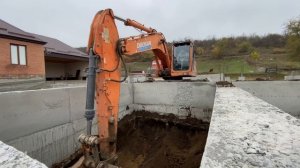 Работа на Колёсном экскаваторе Doosan 190, working on an excavator