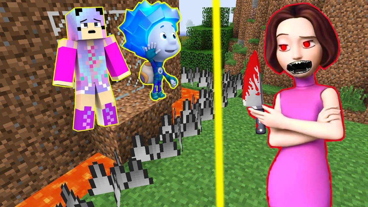 ДЕВУШКА И НОЛИК ЗАЩИЩАЮТ БАЗУ ДОМ ОТ МАМА ДИМ ДИМЫЧА EXE МОНСТР В МАЙНКРАФТ БИТВА ФИКСИКИ MINECRAFT смотреть онлайн