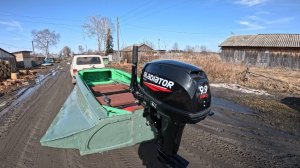 Обкатка! Лодочного мотора Gladiator 9.9 PRO первый спуск на воду! Застрял на Ниве, оторвал бампер!