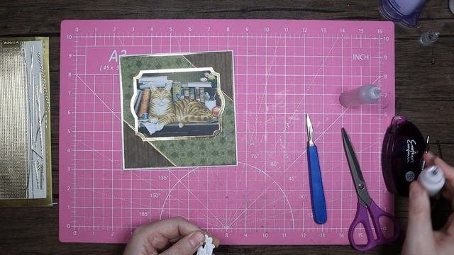 Crafting with the Hunkydory Little Square Book of Purr-fect Days (2 tent fold cards and a stepper) смотреть онлайн