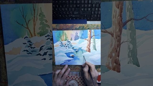 пейзаж акварелью смотреть онлайн