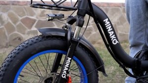 Очень удобный складной электровелосипед на больших колесах для перевозки себя и грузов - Minako F11