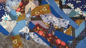 Отличный способ объединить любые цвета и фактуры. Лоскутный блок из обрезков. Пэчворк для начинающих