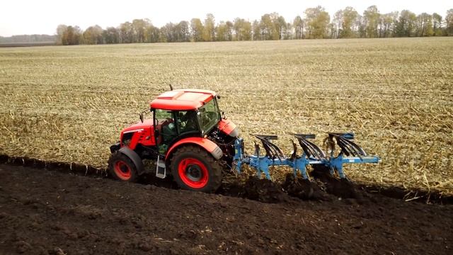 Пахота! Трактор Zetor Proxima Power 120 з плугом Lemken смотреть онлайн
