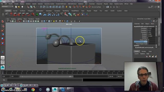 Create a custom depth of field camera using Autodesk Maya Part3 смотреть онлайн