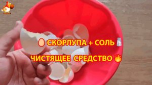 Яичная скорлупа + соль как лучшее чистящее средство бесплатно 🥚🧂❣️