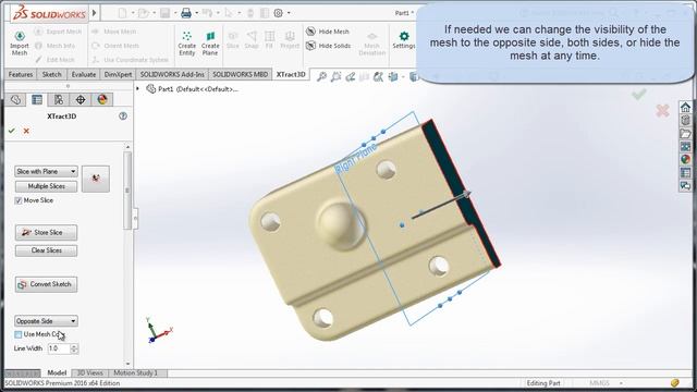 XTract3D Add-in for SOLIDWORKS: Slice Mesh Feature смотреть онлайн