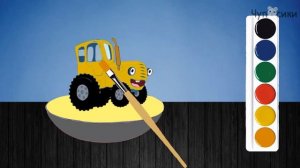 Едет трактор - учим цвета на английском. Rides Tractor learn the colors