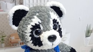 марафон #вязание это серьезно. Енот -16 неделя и плюс 4,5,10 неделя.