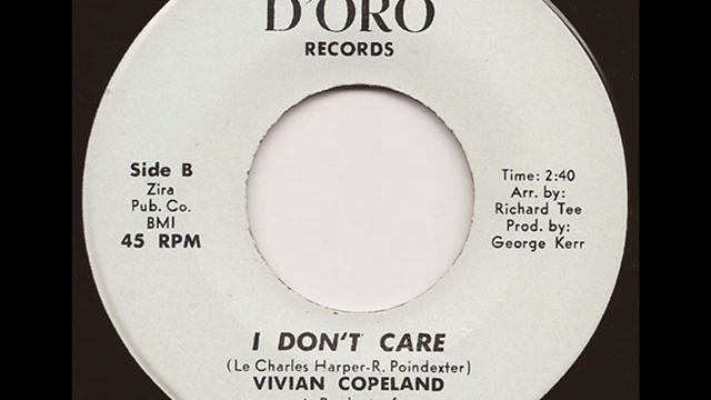 VIVIAN COPELAND - I DON'T CARE (D'ORO) смотреть онлайн