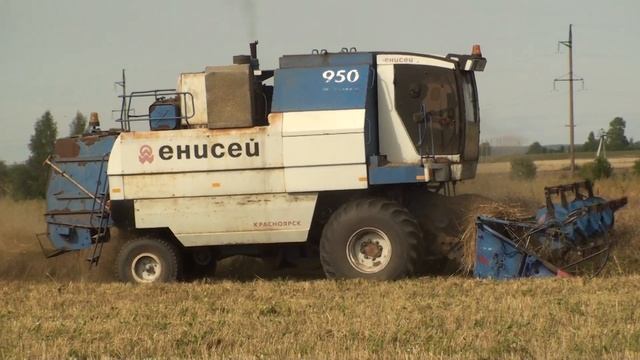 ЕНИСЕЙ 950 на уборке пшеницы. смотреть онлайн