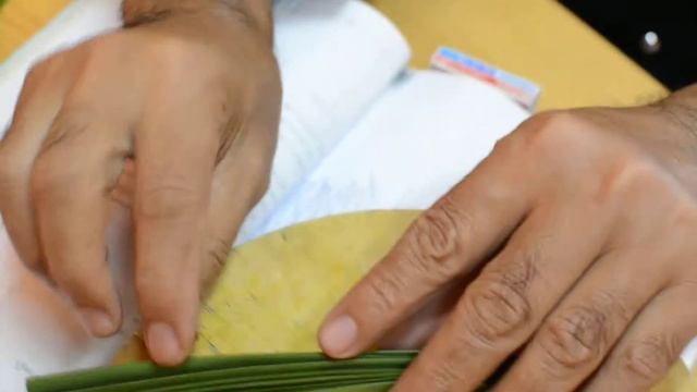 Pandan leaf boxes for pudding thai dessert смотреть онлайн