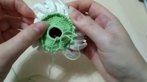 Гербера крючком. Часть 4.