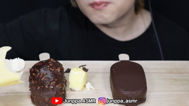 ASMR CRUNCHY CHOCOLATE ICE CREAM MUKBANG, 크런치 초콜릿 아이스크림 먹방 | JUNPPA ASMR | EATING SOUNDS смотреть онлайн