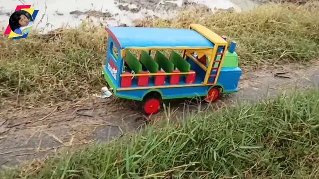 TOYS || TERJEBAK BANJIR Akhirnya Odong Odong Mini MIRA JAYA Lolos MENYUSURI PEMATANG SAWAH
