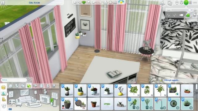 THE SIMS 4 ||GIRL ROOM -PINK|| SPEED BUILD смотреть онлайн