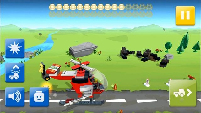 Детские мультики про технику.Прогулочный лего Вертолет.Мультики про машинки.#Лего