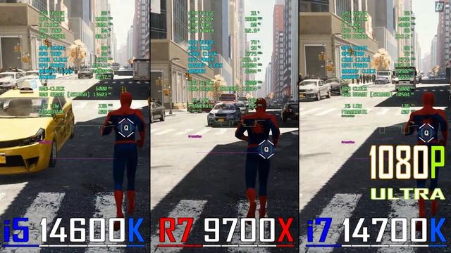 INTEL i5 14600K vs RYZEN 7 9700X vs INTEL i7 14700K || PC GAMES BENCHMARK TEST || смотреть онлайн