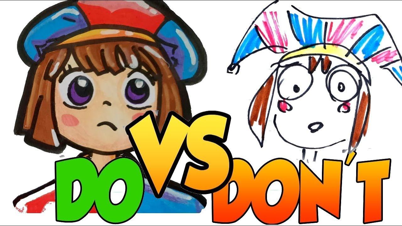 DOs & DON'Ts Drawing THE AMAZING DIGITAL CIRCUS In 1 Minute CHALLENGE! смотреть онлайн