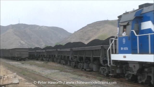 Chinese Railways - BJ & DF5 Class Diesel Locomotives Work Trains On The Nanpiao Coal Railway