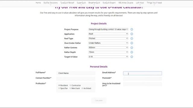 How to carry out a Free Instant Insulation U-Value Calculation for Building Control смотреть онлайн