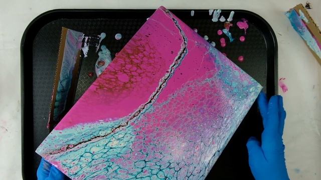 Acrylic Pouring - 3 Different Pours #3 -"Flip Cup" "Chocolate Strawberry Mint Parfait" смотреть онлайн