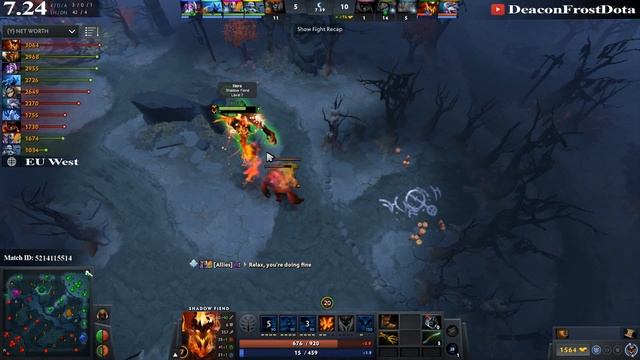 Nine [Shadow Fiend] vs [Void Spirit] ► EU Ranked ► Dota 2 7.24 смотреть онлайн