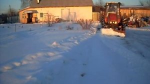 Чистим снег на ВТЗ 2048