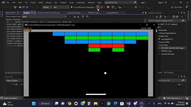 Brick Breaker Game using Visual Studio Compiler. смотреть онлайн