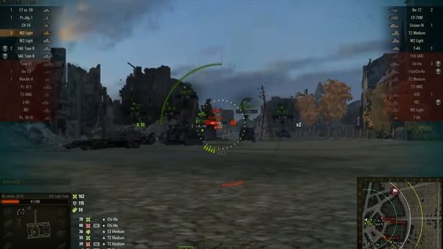 M2 Light Tank почти затащил катку. смотреть онлайн