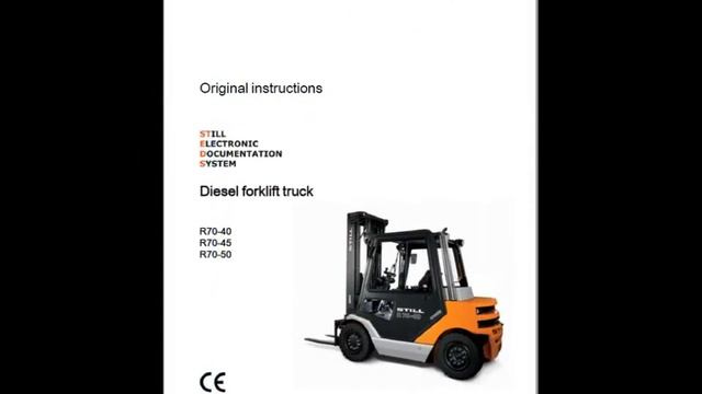 Still Electric Fork Truck R70 25, R70 30, R70 35, R70 40, R70 45, RX70 50 Repair Circuit Workshop O смотреть онлайн