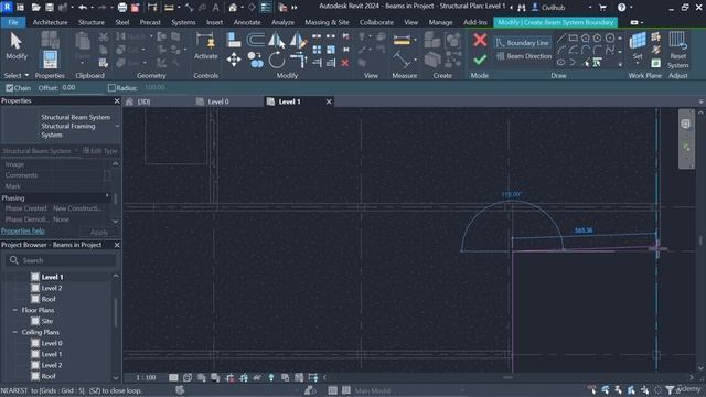 1.17. Beam System in Revit смотреть онлайн