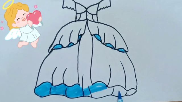 Сурет салу ерін далабы. Drawing dress. Bolalar uchun lab bo'yog'i rasm chizish | DRAWING FOR KIDS смотреть онлайн