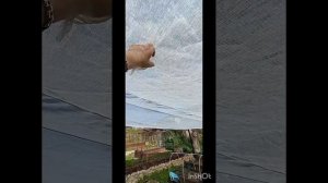 Навес из сетки от солнца.