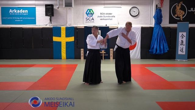 3 Aikido Ai Hanmi Nikyo & Sankyo Yodan Ura, Shishiya Sensei Sundsvall 2023
