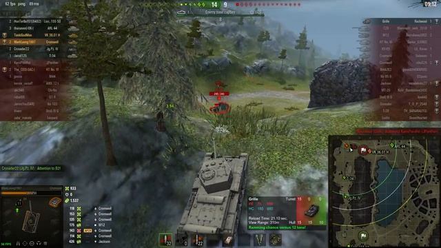 World of Tanks - Random Battl-E 1344 (6) - Grille last to go down, and win. смотреть онлайн