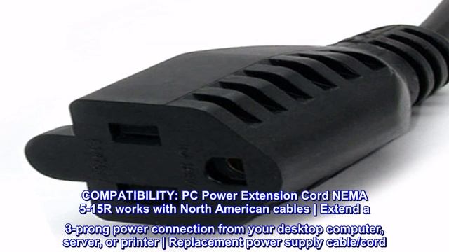Great product - StarTech.com 1ft (0.3m) Power Extension Cord, IEC 320 C14 to NEMA 5-15R, 10A 125V, смотреть онлайн