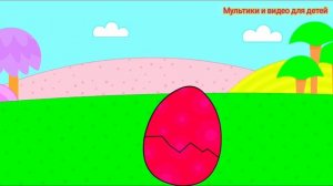Цветные Птички вылупляются из цветных яичек #4/ Развивающий мультфильм для самых маленьких детей смо