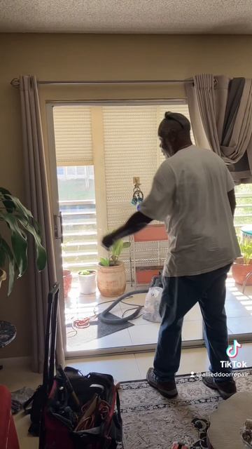 Sliding glass door repair; roller replacement and track refurbishing in Coconut Creek, Florida. смотреть онлайн