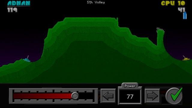 Pocket Tanks Gameplay vs CPU 10 (Score 217 vs 171) смотреть онлайн