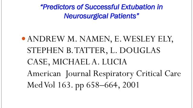 Shenfield Predictors for Extubation Failure for Adults Good 11 10 21 смотреть онлайн
